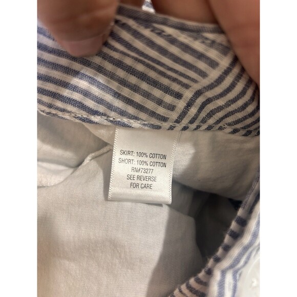 CROFT & BARROW Gray White Striped Skort Skirt with Shorts Womens Size 16 Plus - Picture 4 of 6